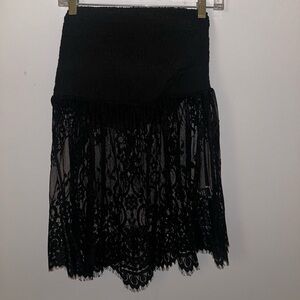 Black Lace strapless top - Women